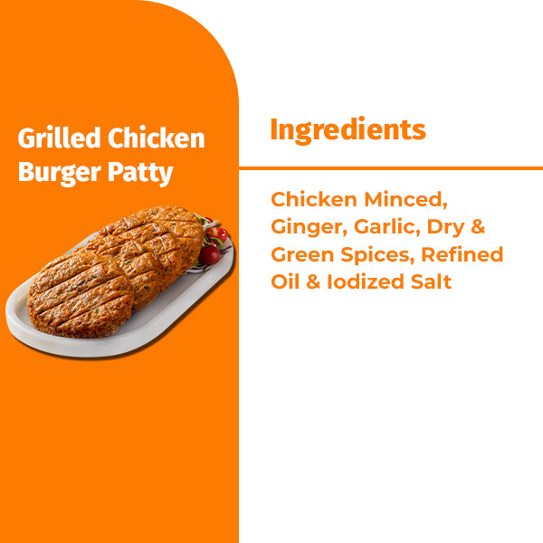 GRILLED CHICKEN BURGER PATTY – Green Chick Chop