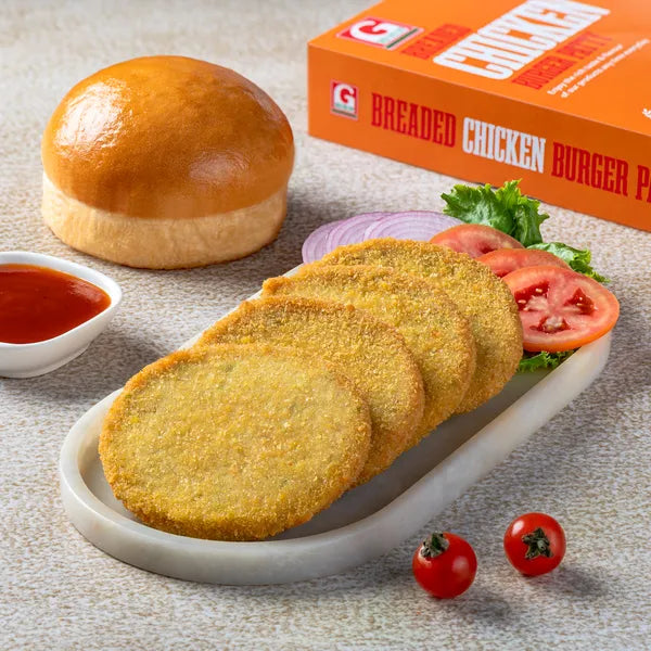 BREADED CHICKEN BURGER PATTY