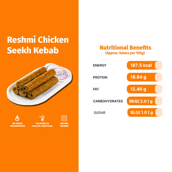 RESHMI CHICKEN SEEKH KEBAB